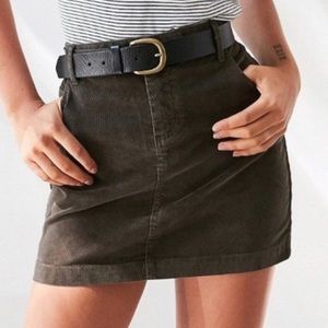 Dark Green | Corduroy Mini Skirt | Urban Outfitters